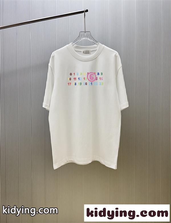 ナンバリングロゴ カラーデザイン モードカジュアル MAISON MARGIELA メゾンマルジェラ コピー 半袖Tシャツ 個性派スタイル-1