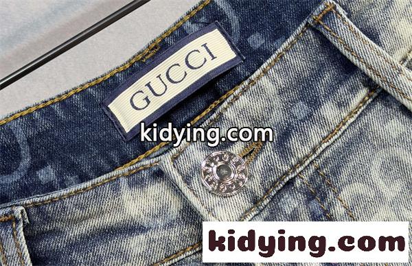 2026新作 人気急伸 デニムパンツ モノグラム 立体裁断 トレンド GUCCI グッチ コピー-5