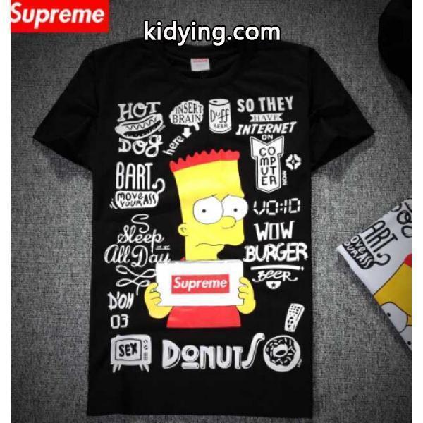 魅力満点 SUPREME シュプリーム偽物 カップルペアルック 半袖 Tシャツ 2色可選_半袖Tシャツ_メンズファッション_スーパーコピーブランド激安通販 専門店-0