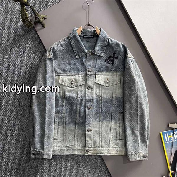 期間限定 デニムジャケット グレー プレミアム 定番 CHROME HEARTS クロムハーツ コピー-0