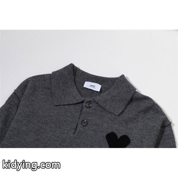 秋冬 厚手 上品 立体編み きれいめ 注目 AMI PARIS アミ パリス コピー ニット-2