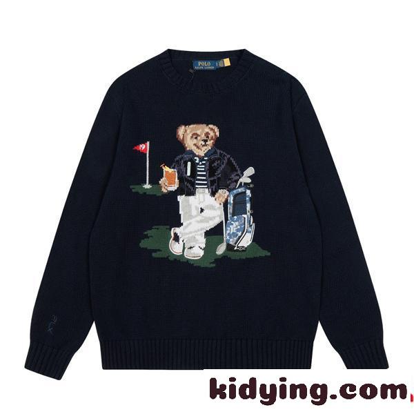 Polo Ralph Lauren ポロ ラルフローレン コピー アート感漂う 刺繍 大人カジュアル ニット-0