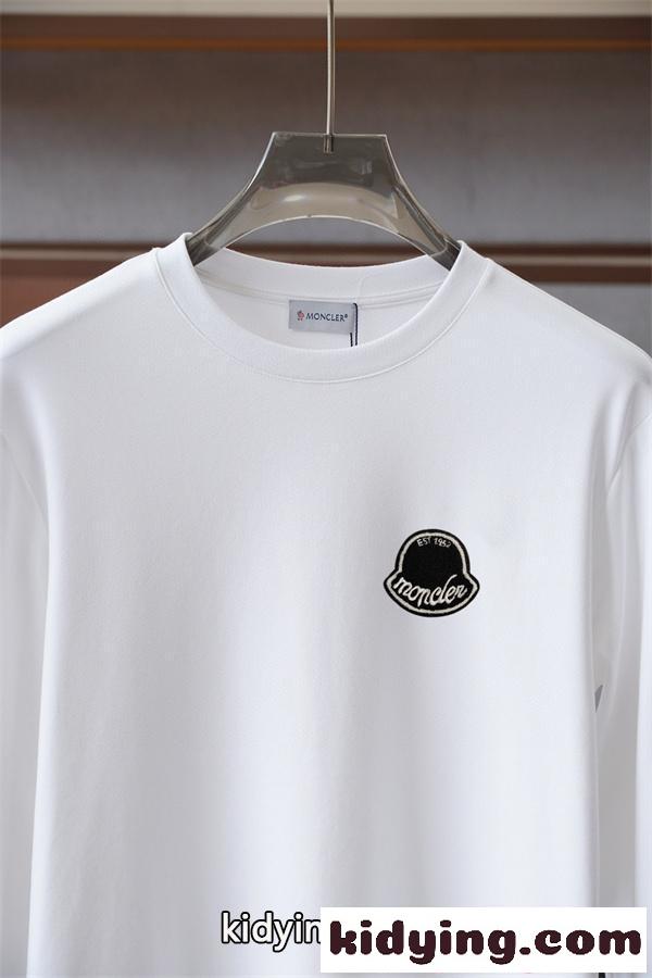 人気沸騰 長袖Tシャツ MONCLER モンクレール コピー 刺繍 ラウンドネック 伸縮素材 デイリー-5