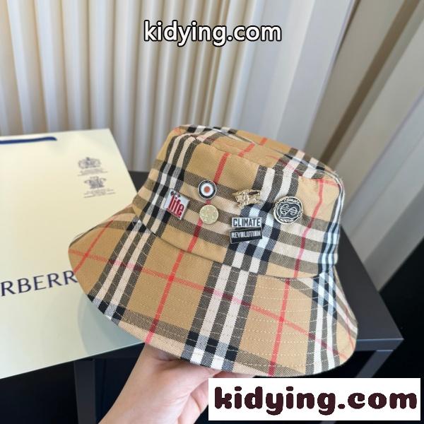 BURBERRY バーバリー 2026  ヴィンテージチェックバケットハット ワッペンデザイン ユニセックス クラシックスタイル-7