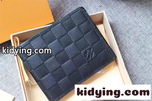 Louis Vuitton コピー ルイヴィトン 二つ折り財布 ダミエレザー ブラック コンパクトウォレット カード収納 メンズ財布 高級感 ミニ財布 薄型デザイン-3
