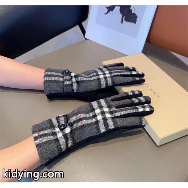 Burberry バーバリー コピー 激安 レディース グローブ ウール チェック柄 秋冬 保温 裏起毛 高品質-1