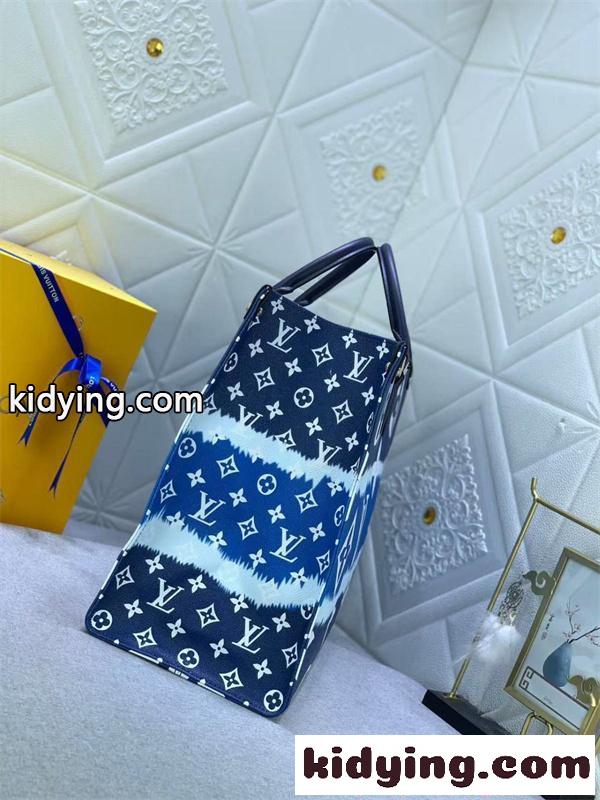 モノグラム プリント Louis Vuitton コピー トートバッグ ブルー ホワイト ハンドバッグ 春夏 カジュアル ルイ・ヴィトン-5