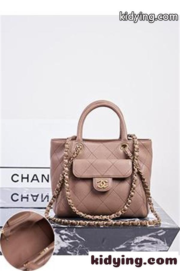 ベージュピンク ハンドバッグ CHANEL マトラッセ調 シャネル コピー ココマーク金具 チェーンショルダー 2WAYバッグ-1