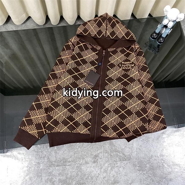 2025秋冬 ニット LOUIS VUITTON ルイヴィトン コピー ジャケット ネイビー ジップタイプ-0