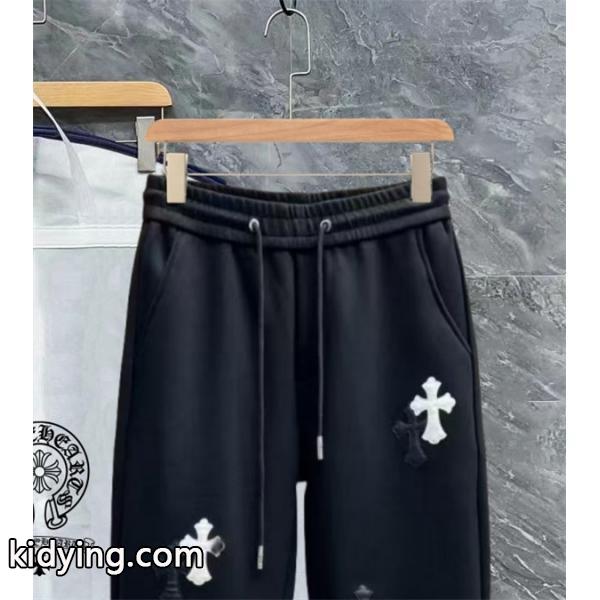 クロムハーツ Chrome Hearts コピー 人気爆発 立体クロスモチーフ 快適フィットスウェットパンツ-2