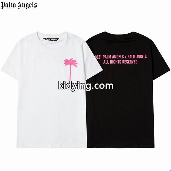 夏ビーチ要素モデル風通しの良いゆったりとしたPalm Angles半袖コピーｔシャツ-0