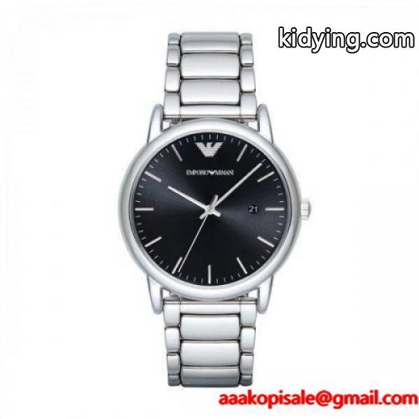 あすつく エンポリオアルマーニ EMPORIO ARMANI ルイージ 43mm メンズ 腕時計 AR2499 ブラック-0