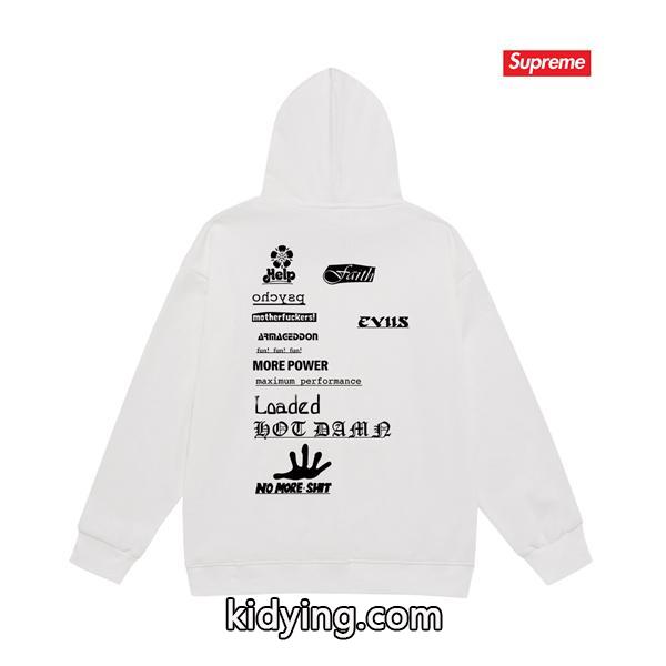 2025秋冬 厚地 ブラック 話題作 バックプリント SUPREME シュプリーム 偽物 パーカー-5