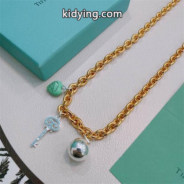 華やか印象 ゴールドトーン チャーム Tiffany&Co ティファニー コピー ネックレス 特別感-1