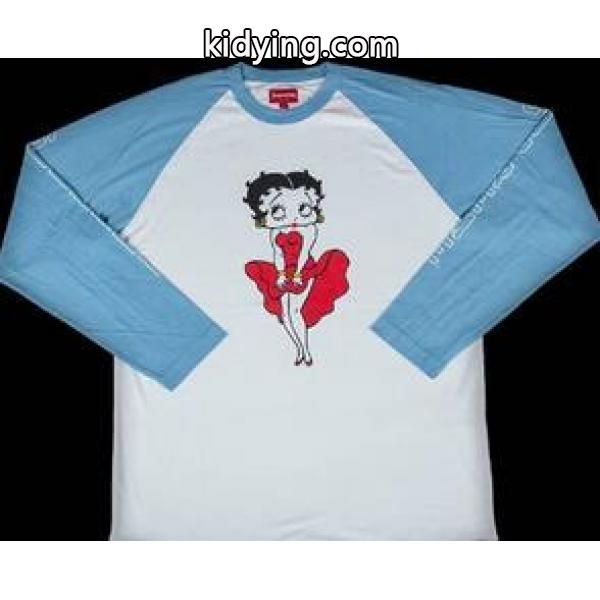 斬新で美しい シュプリーム 定番のカラー ベティブープラグラン ライトブルー_長袖Tシャツ_メンズファッション_スーパーコピーブランド激安通販 専門店-0