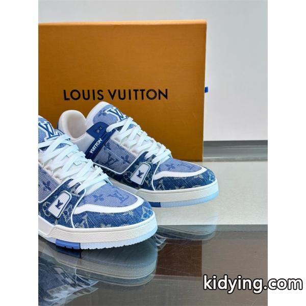 Lv Trainer❤2026トレンドルイヴィトンスニーカーコピー人気ランキングブルー色カジュアルシューズ-7