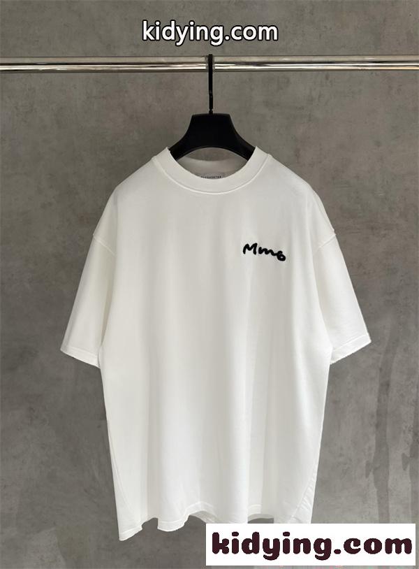 Maison Margiela メゾン マルジェラ 偽物 Tシャツ 半袖 オーバーサイズ ブラック コットン プレミアム-2