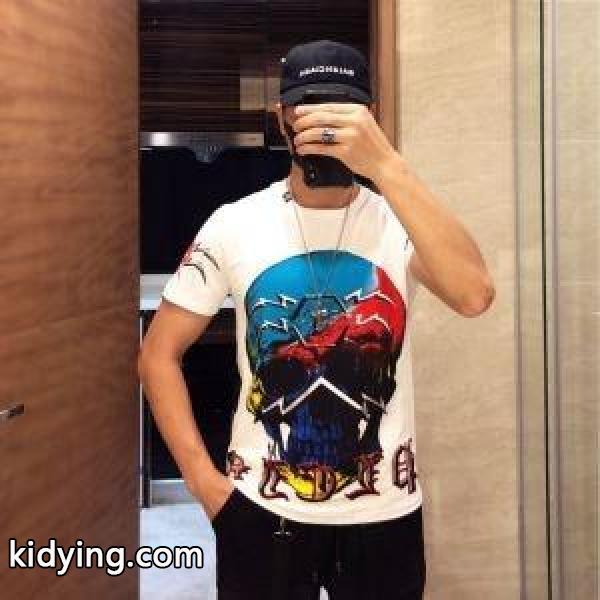 カジュアルスタイルを軽快に PHILIPP PLEIN Tシャツ/半袖2019春夏は人気定番 2色可選フィリッププレイン_フィリッププレイン PHILIPP PLEIN_ブランド コピー 激安(日本最大級)-1