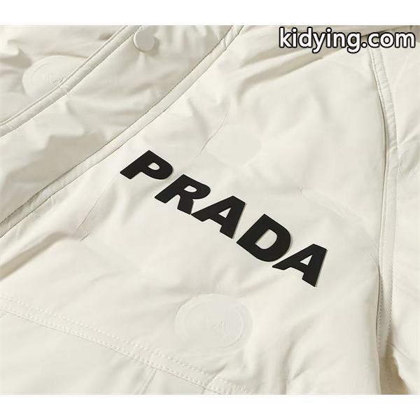 新登場 ホワイト ロゴプリントデザイン モダン 快適 Prada プラダ スーパーコピー ダウンジャケット-6