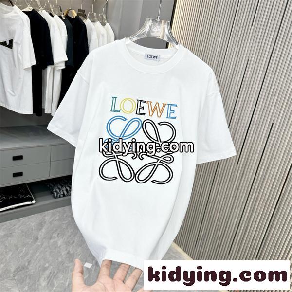 刺繍 半袖Tシャツ メンズ LOEWE 高級感 デザイン性 上品カジュアル ロエベ スーパーコピー-5