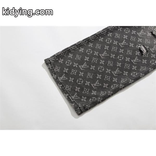 入手困難 上質 モノグラム プリント LOUIS VUITTON ルイヴィトン コピー デニムパンツ-7