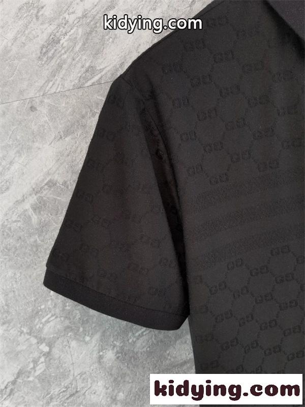 刺繍ロゴ ジャカードデザイン スマートカジュアル 清潔感 GUCCI グッチ コピー 半袖ポロシャツ 快適素材-6