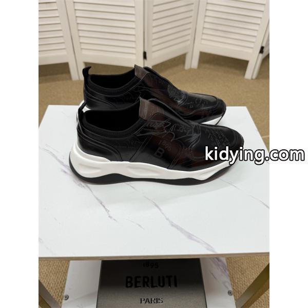 数量限定 ネイビー スニーカー 軽量 スタイリッシュ Berluti ベルルッティ コピー-5
