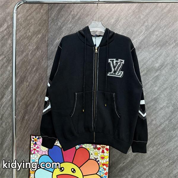 ルイヴィトン 偽物 クラシック 上質 溢れる ブラック フーディー パーカー LOUIS VUITTON-0