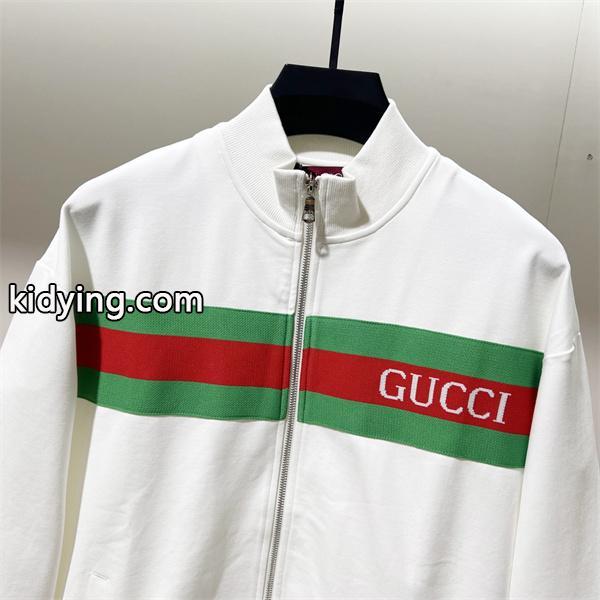 グッチ コピー 2025秋冬 大人モード ブラック GUCCI ロゴライン ジップアップジャケット-3