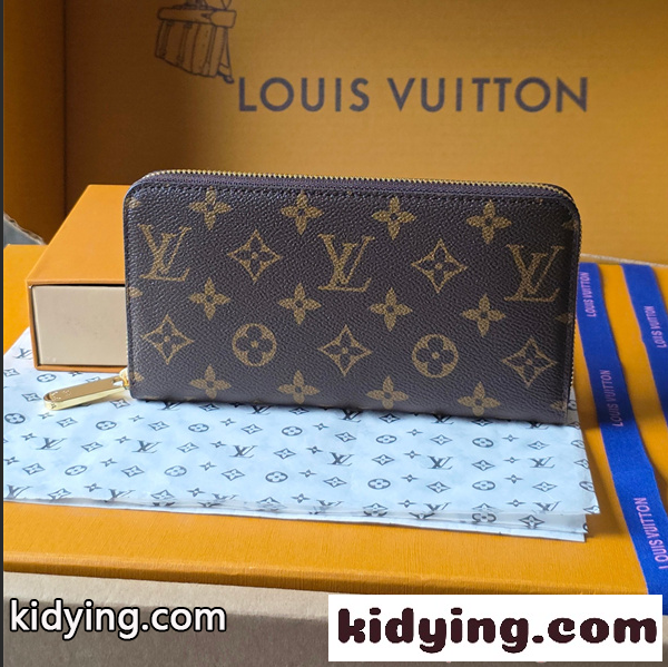 ルイヴィトン Louis Vuitton コピー M28278 ジッピーウォレット モノグラム 長財布 ラウンドファスナー 大容量 レモンカラー内装 N級品-0
