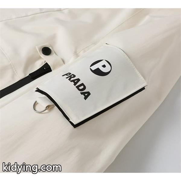 上質配色 洗練シルエット 大人カジュアル ジャケット PRADA プラダ コピー-5