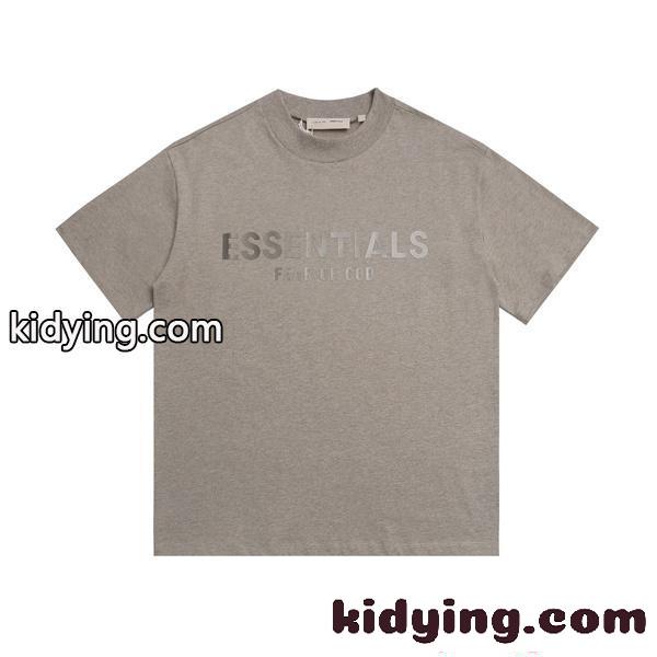 エッセンシャルズ 偽物 半袖Tシャツ ESSENTIALS ブラック プリント モード ユニセックス 着回し抜群 定番-2