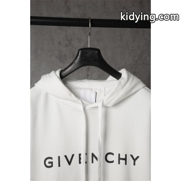 ブラック ホワイトロゴ パーカー ジバンシー GIVENCHY スーパーコピー 秋冬シンプル 印象的な 人気-4