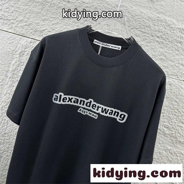 半袖Tシャツ プリント 清潔感 シンプル アレキサンダーワン コピー Alexander wang ベーシック 2026新作-4