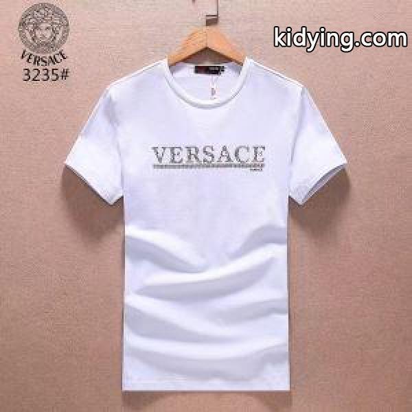 ヴェルサーチ半袖ＴシャツVERSACE丸首プリントロゴＴシャツインナーカットソー３色可選-1