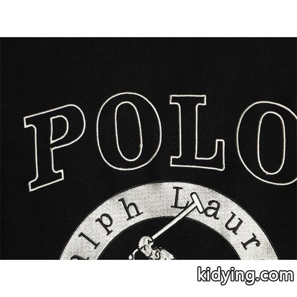 ブラック × ホワイト 刺繍 ベースボールジャケット ポロラルフローレン POLO RALPH LAUREN コピー 秋冬復古デザイン 高品質-8