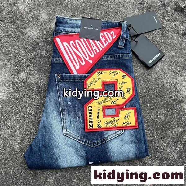 DSQUARED2 ディースクエアード 偽物 デニムパンツ メンズ スキニーデニム ダメージ加工 ストレッチ-7