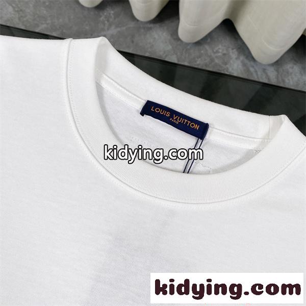 LOUIS VUITTON 半袖Tシャツ ベーシック 落ち着き 大人コーデ 快適 着回し力抜群 ルイヴィトン 偽物-6