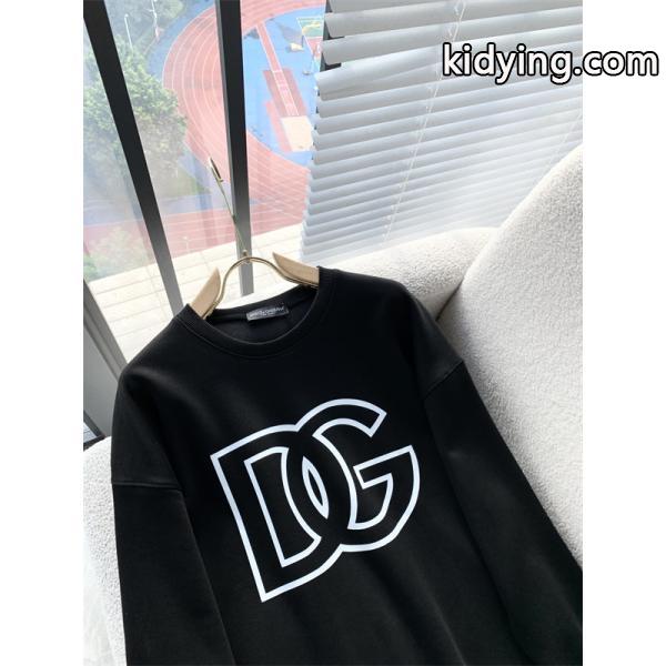 ブラック × ホワイト 2 色 大 DG ロゴ 円领 スウェット ドルチェ & ガッバーナ DOLCE & GABBANA 偽物 秋冬ブランド派注目-5