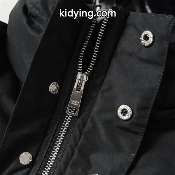 新着 PRADA プラダ 偽物 フード付きジャケット ブラック おすすめ 多机能-3