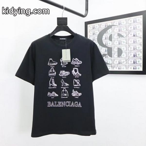今リアルに売れている!BALENCIAGA バレンシアガ スーパーコピー tシャツ 半袖 2色展開 男女兼用-0