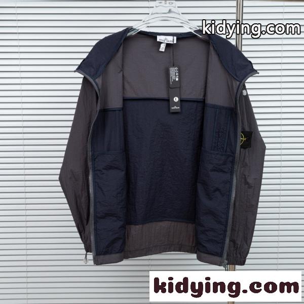 STONE ISLAND コピー ストーンアイランド 配色フーデッドジャケット 軽量ウィンドブレーカー 撥水デザイン アウトドア人気モデル 2026新作-9