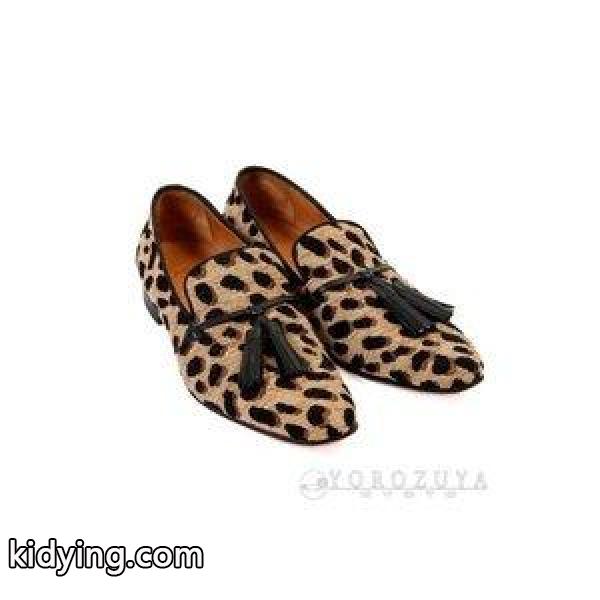 Christian louboutin クリスチャン・ルブタン フラット シューズ DaddyFlat ファブリック レオパード ローファー 通販-0