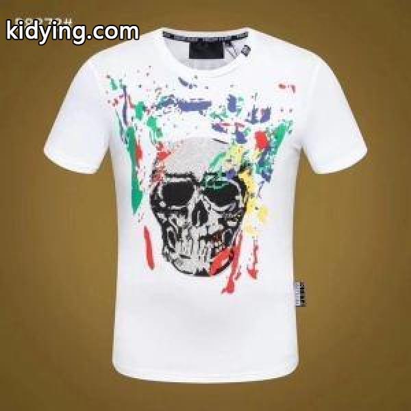 Tシャツ/ティーシャツ 昨年も人気のアイテム新品 フィリッププレイン PHILIPP PLEIN 春夏シーズン継続トレンド新着 2色可選_フィリッププレイン PHILIPP PLEIN_ブランド コピー 激安(日本最大級)-1
