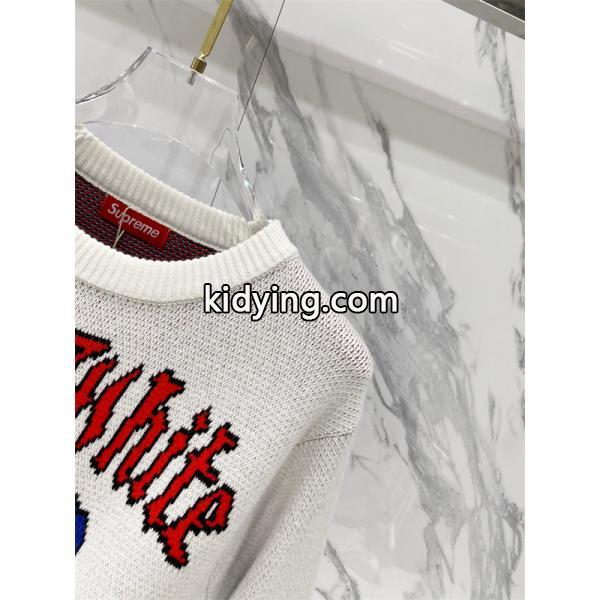 遊び心満点 ジャカード Off-White オフホワイト コピー ニット 上質素材 カジュアル 主役級-4