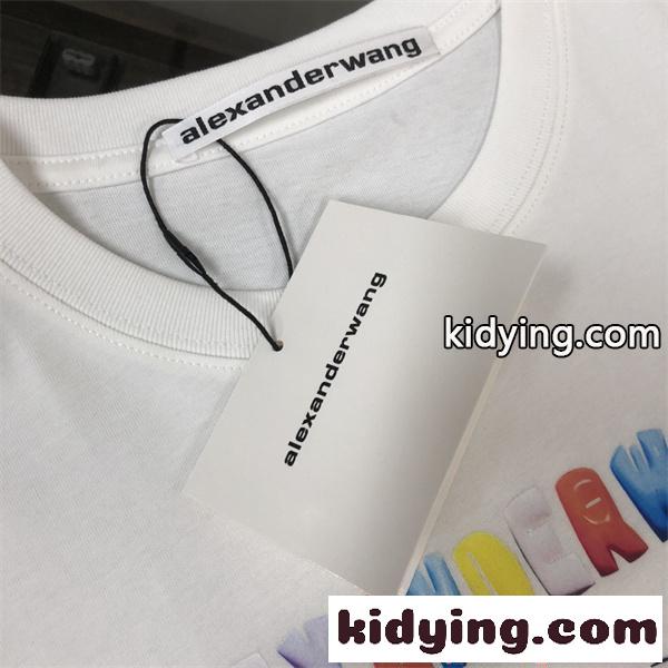 アレキサンダーワン コピー 半袖Tシャツ カラーロゴデザイン シンプル清潔感 夏カジュアル Alexander wang-1