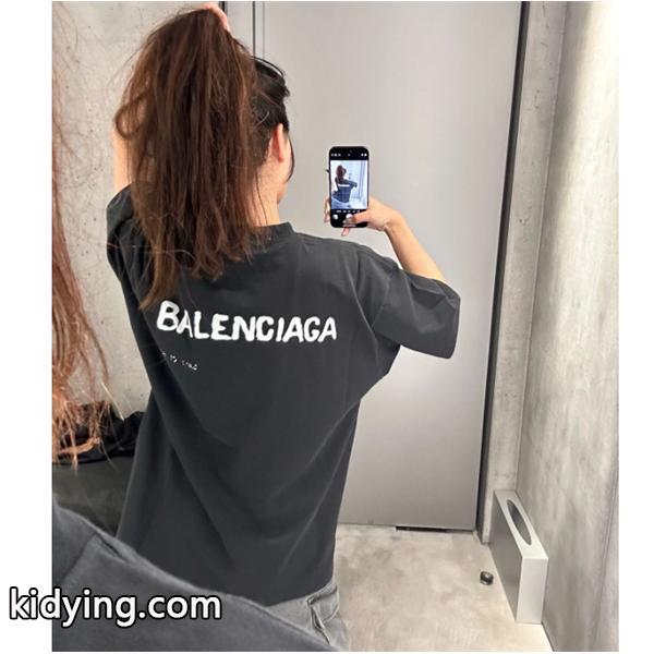 BALENCIAGA バレンシアガコピーメンズクルーネックTシャツ  ブラック 通販ショッピング-0