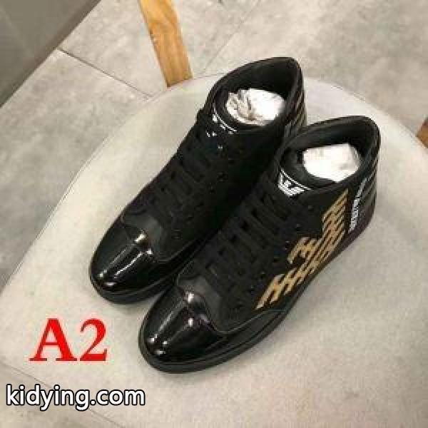 2色可選 柔らかな風合い アルマーニ ARMANI VIP大胆なスリット上品 ハイトップシューズ 【セレブ同款】_アルマーニ ARMANI_ブランド コピー 激安(日本最大級)-1