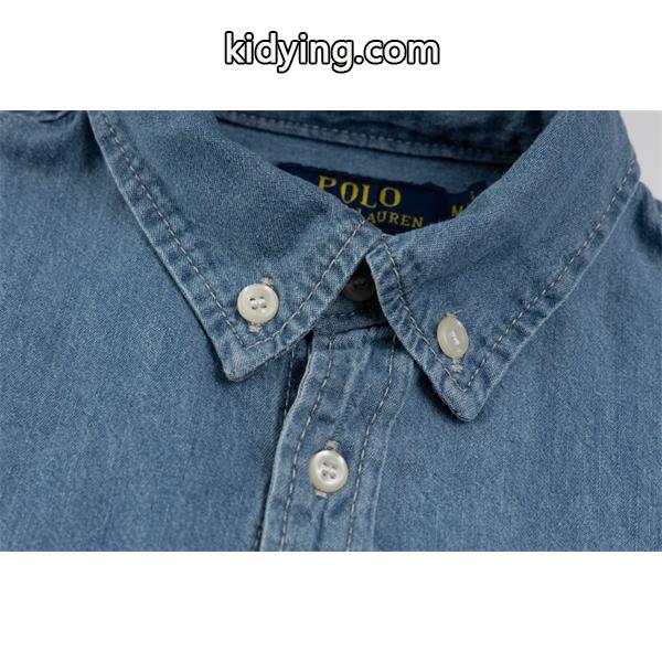 定番人気 デニム シャツ ワンポイント刺繍 プレミアム Polo Ralph Lauren ポロ ラルフローレン コピー-3