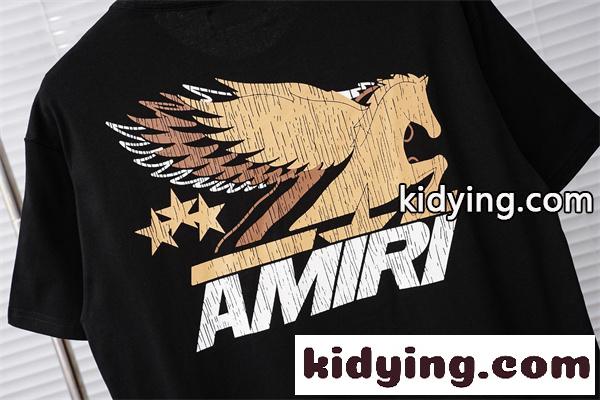 イーグルグラフィック ロゴプリント クルーネック アメリカンテイスト AMIRI アミリ コピー 半袖Tシャツ ストリートウェア-9